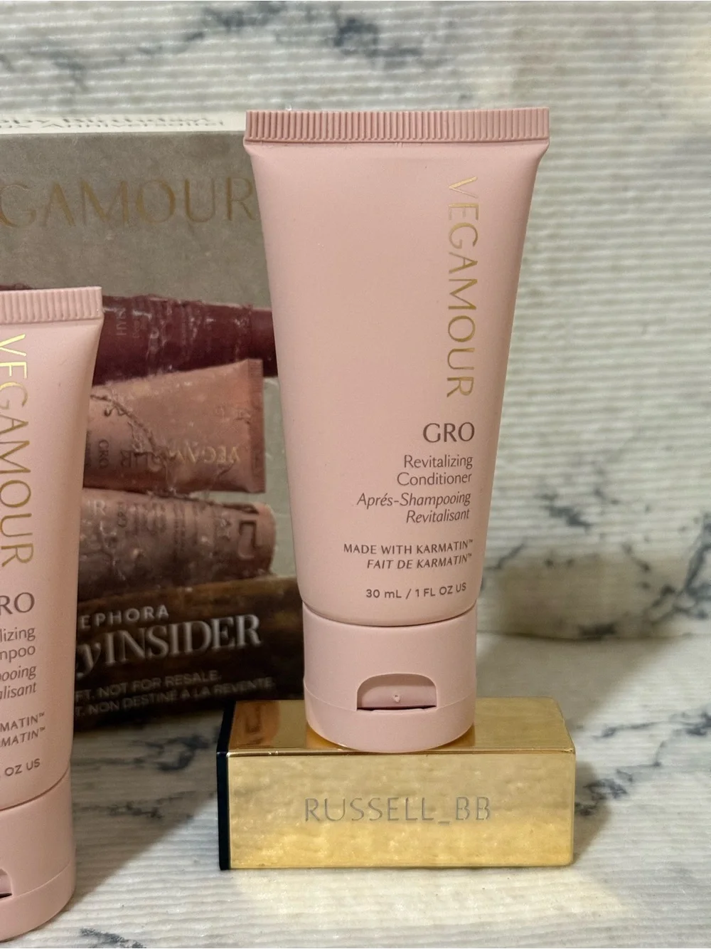 Vegamour GRO Revitalizing Shampoo & Conditioner & Repair Mask Travel Gift Set